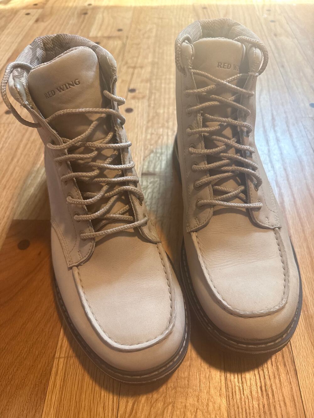 Red Wing Heritage 4544 Classic Moc Toe Boots Women's 10 M Cream Abilene USA